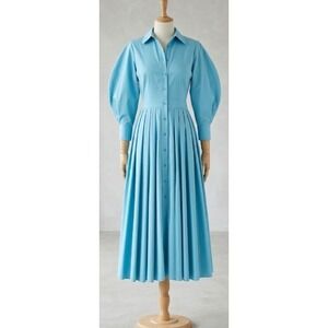 Alexis Nicolla Dress light blue Large Maxi long dress w pockets Sold out $625